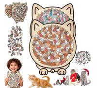 Puzzle in legno a forma di gatto Morandi da 135 pezzi, puzzle in legno a forma di gatto 2025, puzzle in legno a forma di animale unico, regali creativi per gli amanti dei gatti, decorazione per la