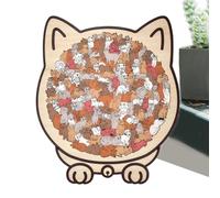 Puzzle In Legno A Forma Di Gatto - Puzzle Animale Da 135 Pezzi Come Decorazione | Giocattolo Per Apprendimento STEM | Per Adulti Donne Famiglia Bambini Amanti Dei Gattini Halloween E Per La