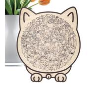 Puzzle in legno a forma di gatto, puzzle con 135 pezzi e scultura di animali - giocattolo per promuovere le capacità motorie - per adulti, bambini, donne, famiglia, Halloween, Natale, casa e feste