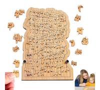 Puzzle in legno a forma di gatto, puzzle in legno colorato a forma di gatto, incorniciato da adorabili puzzle con contorno di gatti, animali e gatti, decorazione per amanti dei gatti, regalo di Natale