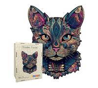 Puzzle In Legno A Forma Di Gatto - Puzzle In Legno Colorato Con Gatto | Set Di Giocattoli Educativi Per Puzzles A Forma Di Animale Con Pezzi A For-ma Di Ga-ttino Per Feste Di Compleanno In Famiglia