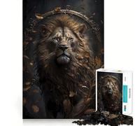 Puzzle in legno a forma di leone per ragazzi,1000 pezzi divertenti per stimolare la mente,con incastri precisi e senza interruzioni,un modo coinvolgente per passare il tempo libero (38x52cm)