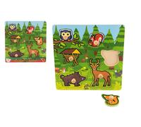 Puzzle in legno a incastro I miei primi animali del bosco
