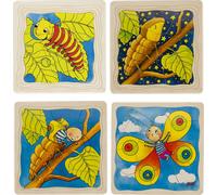 Puzzle in legno a strati Evoluzione della Farfalla GOKI