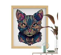 Puzzle In Legno A Tema Del Gatto - Di Forme Animali | Puzzle In Legno Gatto Colorato E Interessante | Per Adulti Ragazzi Ragazze Giovani Compleanno Progetti Educativi Decorazioni Feste Esterni