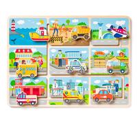 Puzzle in legno a tema trasporti