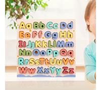 Puzzle in legno ABC per bambini, materiale didattico, impara l'alfabeto per