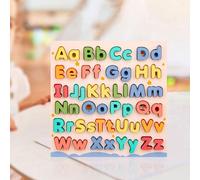 Puzzle in legno ABC per bambini, oggetto didattico, impara l'alfabeto per