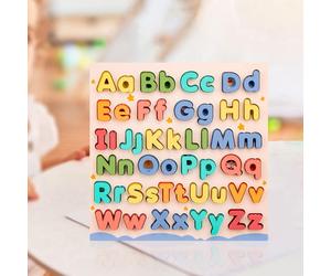 Puzzle in legno ABC per bambini, oggetto didattico, impara l'alfabeto per
