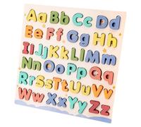 Puzzle In Legno Alfabeto - Giocattolo Educativo in Legno con Lettere Maiuscole e Minuscole - Interattivi Per Bambini Preschool per Sviluppare Motricità Fine e Apprendimento Casa Scuola