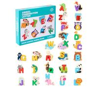 Puzzle in legno alfabeto - Puzzle in legno educativo animali - apprendimento cognitivo lettere per ragazze ragazzi 3 anni e più asilo casa viaggio interno esterno