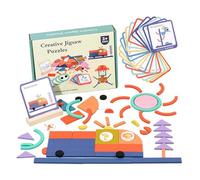 Puzzle in Legno | Anelli Rompicapo STEM in Legno - Giocattoli con Motivo Puzzle e Bastoncini,per Bambini Ragazzi Ragazze Camera da Homeschool Sala Giochi Aula Compleanno Natale