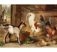 Puzzle in Legno Animali da Fattoria Pollo e Pulcino per Bambini Adulti al Coperto Gioco in Famiglia, Team Building, Regali per Gli Amici 50x75cm(19.68x29.52 in)