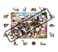 Puzzle in legno Animali Pazzi di WOODEN CITY - 200 pezzi EKO