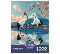 Puzzle in Legno Artee con gru dalla corona rossa Artee Stampa Di Qualit Gioco Educativo E Stimolante Animale Di Artework Da 1000 Pezzi Regalo Per Amore E Amico 38x26cm/1000pcs