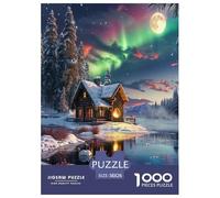 Puzzle in Legno Artee con rifugio di montagna Artee Stampa Di Qualit Idea Regalo Per Bambini Lodge Divertimento Gioco Da 1000 Pezzi Per Adulti E Ragazzi 38x26cm/1000pcs