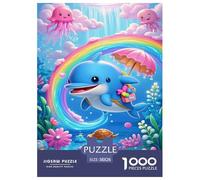 Puzzle in Legno Artee con spruzzo di delfino Artee Stampa Di Qualit Gioco Educativo E Stimolante Animale Di Artework Da 1000 Pezzi Regalo Per Amore E Amico 38x26cm/1000pcs