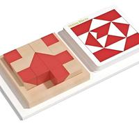 Puzzle in Legno Bambini 16 Pezzi, Gioco Educativo con 40 Carte, Giochi in Legno per Bambini 3 4 5 Anni, Gioco da Tavolo Montessori, Regalo Intelligente per Bambina e Bambino