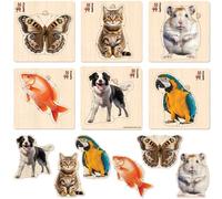Puzzle in Legno Bambini 2 a 4 Anni - Giocattoli Puzzle Montessori 18 Mesi | Animali Realistici Gioco Didattico - Giocattolo Regalo per Bambini e Bambine 1 a 3 Anni