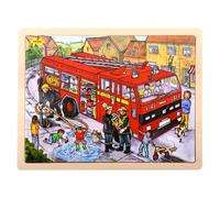 Puzzle in legno Bigjigs Toys Vigili del Fuoco 24 pezzi