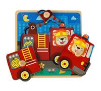 Puzzle in legno camion dei pompieri per bambini