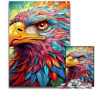 Puzzle in legno colorato a forma di aquila per adulti, 1000 pezzi, rompicapo per adolescenti, regalo perfetto per le feste, 50x75CM/19,68x29,52 pollici