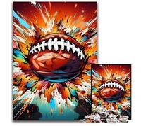Puzzle in legno colorato da 1000 pezzi per adulti raffigurante il football americano, perfetto per decorare la casa o l'ufficio, ideale come regalo di Natale, 50x75CM/19,68x29,52 pollici.
