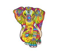 Puzzle in legno colorato Elefante