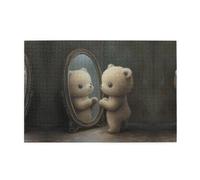 Puzzle in legno con 1000 pezzi WZYWHJ Bear allo specchio Modello impegnativo per il tempo libero domestico e l'intrattenimento adatto per adulti e bambini