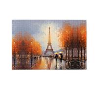 Puzzle in legno con 1000 pezzi WZYWHJ Torre Eiffel Parigi Quadro Stampe impegnative per il tempo libero domestico e l'intrattenimento adatto per adulti e bambini
