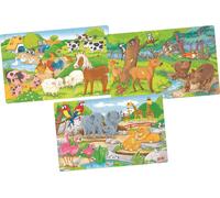 Puzzle in legno con animali 3×24 pezzi GOKI