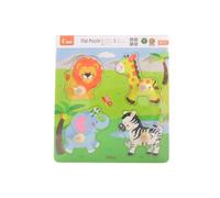 puzzle in legno con animali dello zoo con grandi pomelli