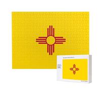 Puzzle in legno con bandiera del New Mexico, 500 pezzi, puzzle orizzontale, famiglia tempo libero e sfida cerebrale