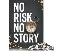 Puzzle in legno con bussola, 500 pezzi, senza rischi, senza storie, gioco educativo per adulti, 500 pezzi (52x38 cm)