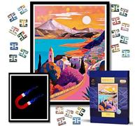 Puzzle In Legno Con Cornice Per Adulti, Puzzle Magnetico Incorniciato, Puzzle Di Legno Animali, Decorazione Artistica Da Parete Per Soggiorno, Regalo Di Natale E Compleanno (Mountain Vista)