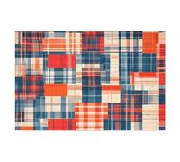 Puzzle in legno con design patchwork a quadri, con scatola portaoggetti, puzzle in legno ecologico per il tempo libero, sollievo dallo stress e decorazione, 1000 pezzi