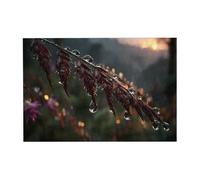 Puzzle in legno con frumento dopo pioggia, orizzontale, 300 pezzi, per il tempo libero e la creatività in famiglia