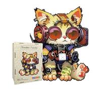 Puzzle in legno con gatti per adulti | Giocattolo puzzle a forma di animale | Gioco di con gatto che indossa le cuffie | Per adulti, donne, uomini, amanti dei gattini, amici di famiglia,