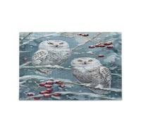 Puzzle in legno con gufi invernali, puzzle unico, 1000 pezzi, per adulti, 29,5 × 19,17,8 cm