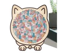 Puzzle In Legno Con La Forma Di Gatto Puzzle Da 135 Pezzi A Forma Di Gatto | Giocattolo Per Alleviare La Noia Per Adulti Donne Famiglia Bambini Amanti Dei Halloween E Per La