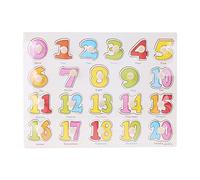 Puzzle in Legno con Manopole, Gioco Educativo Prescolare, 3 Varianti: Numeri, Animali, Frutta, Colorato