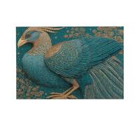 Puzzle in legno con pavone ciano, orizzontale, 300 pezzi, per il tempo libero e la creatività della famiglia