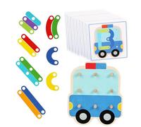 Puzzle in legno con pioli Rompicapo Geometrico A Incastro Su Tavola Forata | Set Di Puzzle E Giochi Per Bambini E Bambine, Casa, Viaggio, , Campeggio, Scuola, Compleanno, Feste