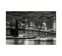 Puzzle in legno con ponte di Brooklyn, skyline di notte, puzzle per adulti, 500 pezzi, puzzle impossibile, puzzle impegnativo