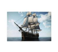 Puzzle in legno con stampa di una vecchia nave a vela, puzzle da 1000 pezzi, immagine personalizzata, decorazione per la famiglia, per adulti, famiglia, matrimonio, laurea, regalo