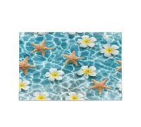 Puzzle in legno con stelle marine e fiori blu oceano puzzle unici 1000 pezzi per adulti 75 x 40 cm