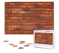 Puzzle in legno con texture a muro di mattoni rossi 1000 pezzi puzzle personalizzato per adulti interessante foto puzzle regalo per festa compleanno anniversario di matrimonio