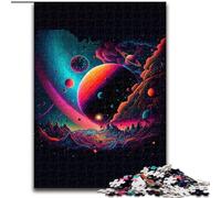 Puzzle in legno con vista sull'universo infinito, dimensioni 50x75cm, rompicapo impegnativo, attività per la famiglia, decorazioni per la casa, regalo per le feste