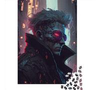 Puzzle in legno creativo quadrato Cyborg in città da 500 pezzi per adulti, gioco educativo, sfida giocattolo, 500 pezzi (52x38 cm)