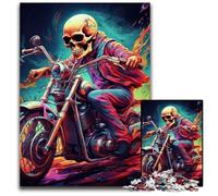 Puzzle in legno da 1000 pezzi a forma di teschio colorato, per adulti, stimolante rompicapo, giocattolo rilassante per adolescenti, 50x75CM/19,68x29,52 pollici